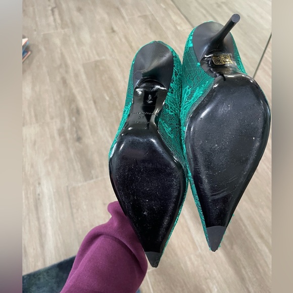 Balenciaga Green Lace Knife Boot Size 38 - Picture 3 of 4